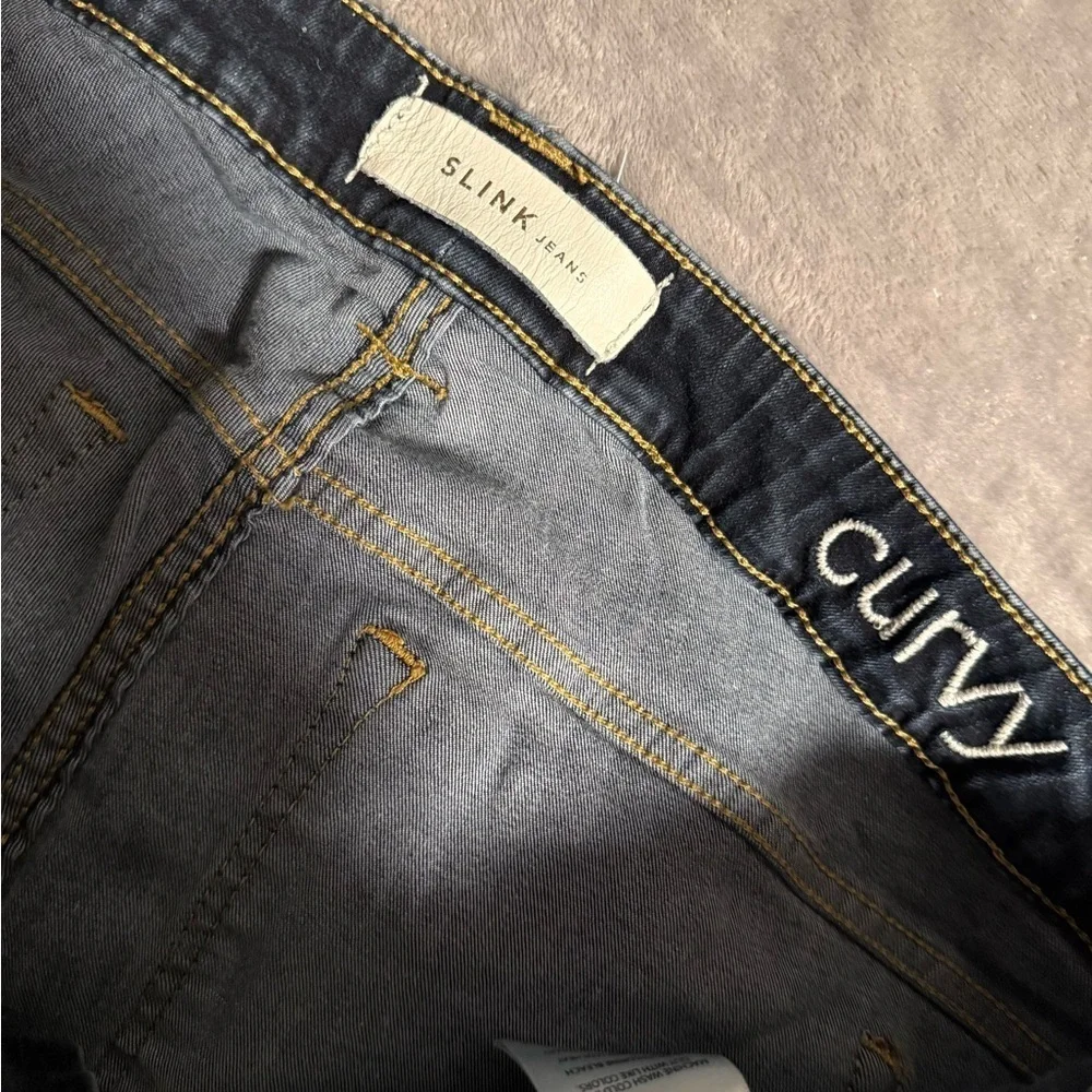SLINK  Midnight Blue Skinny Jeans Super Stretchy Size 18